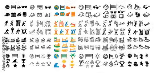 Sports and leisure icons collection