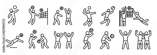 Beach Volleyball Icons