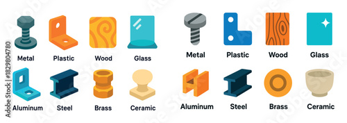 Colorful Furniture Icons