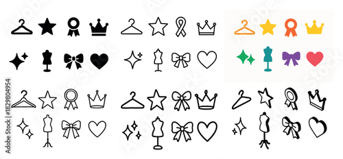 Fashion icons and symbols collection