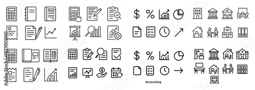 Finance and accounting icon set