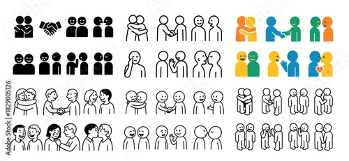 Cartoon characters expressing emotions