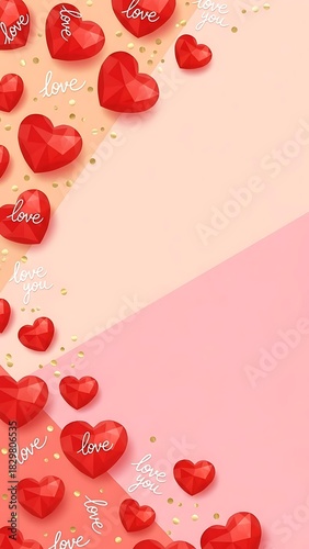 Red Hearts Background Design