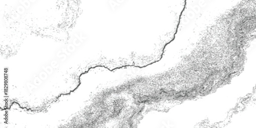 Grayscale distressed texture with organic crack and grunge effect isolated on white background