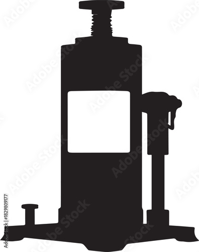 silhouette vector art of hydraulic jack
