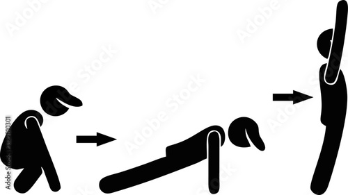 Sport people icons gym lifting warmup stretch symbols fitness poses pictograms sports exercises athl.