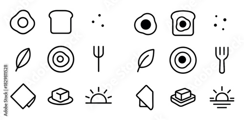 Breakfast Icon Grid