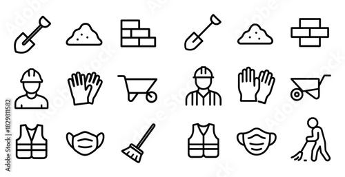 Construction Icons Grid