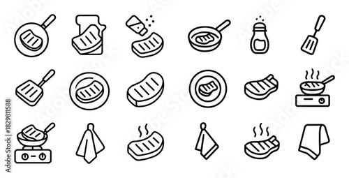 Minimalist Kitchen Icon Grid