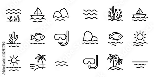 Exotic Vacation Icons