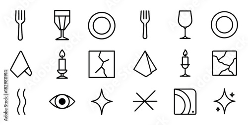 Luxury Tableware Icons