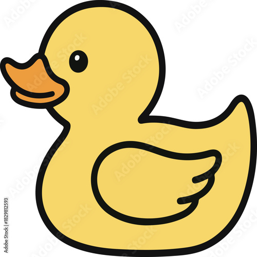 duck, vector, rubber, fun, funny, drawing, farm, easter, chicken, beak, yellow, illustration, bird, cartoon, baby, duckling, ducky, swimming, object, cute, bath, child, water, toy, animal