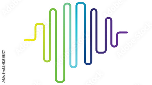 Vibrant audio spectrum display on black and white gradient background for music visuals or data analysis projects needing modern style.