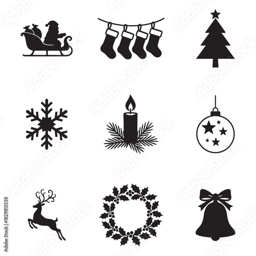 Christmas Holiday Icons Collection