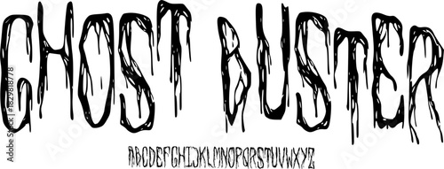 Ghost Buster Horror Dripping Font – Spooky Slime Alphabet Typeface for Halloween Design Projects