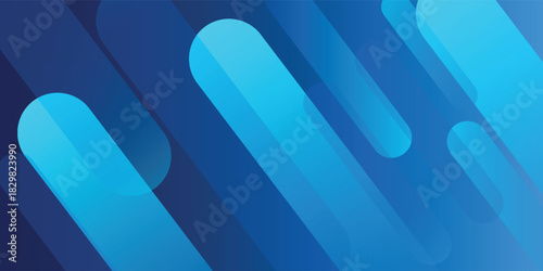 Abstract blue background with diagonal lines. Dynamic shapes composition. Vector illustration