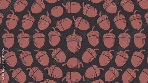 Charming acorn pattern for autumn crafts, seasonal décor, and rustic designs that bring the warmth and beauty of nature to your creative projects