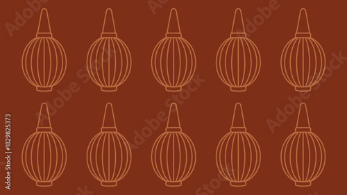 Stylish seamless pattern with outline enema bulbs for vintage medical themes or healthcare product backgrounds in brown tones for a timeless design appeal