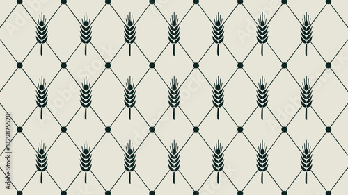 Elegant wheat pattern design perfect for backgrounds, textiles, and branding projects, adding a touch of rustic charm and timeless appeal to creative projects