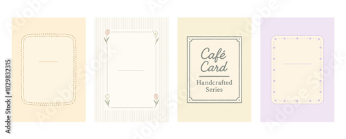 パステルカラーのシンプル装飾カード、Pastel Decorative Card 