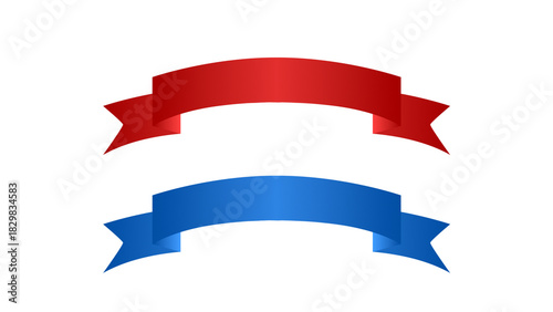 Set of ribbons labels banners for marketing in red and blue glowing colors in a transparent background Free Download Set of ribbons labels banners for marketing in red and blue glowing colors in a transparent background - GFXLoad