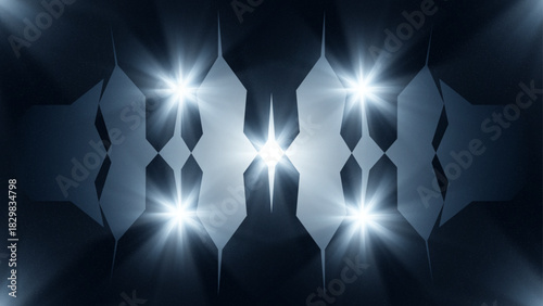 Futuristic Abstract Light Pattern Background | Symmetric Glow Effect Design