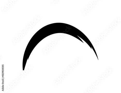 Abstract brush stroke design element for creative projects, modern flair and design