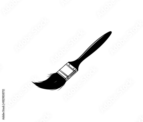 Elegant paintbrush illustration for creative projects and artistic designs, originally vector
