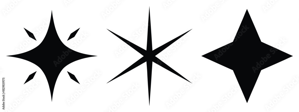Fototapeta premium christmas sparkle icon silhouette vector icon set