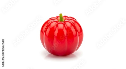 Red acerola cherry isolated on white background
