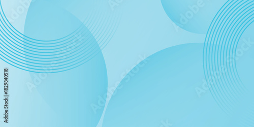 Minimalist Abstract Background in Blue and White Gradient Shades with Dynamic and Modern Circle and Curved Line Design. Abstract background with circle effect style.