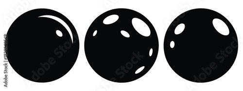 snowball silhouette simple silhouette vector icon set
