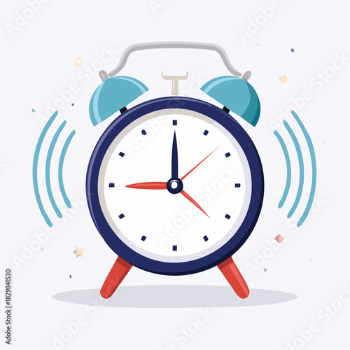 Alarm Clock Illustration Wake Up On Time and Embrace New Beginnings with a Simple Design