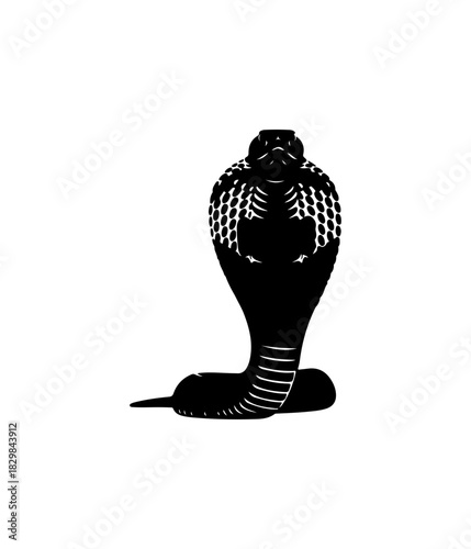 Mystical cobra ready to strike, ancient symbol of power, protection, and transformation