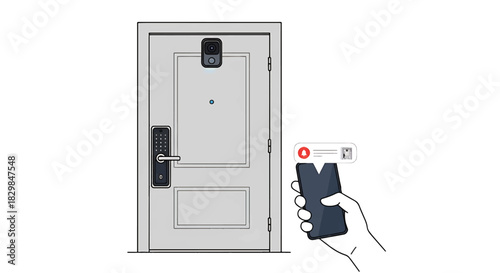 Smart Doorbell Camera with Mobile Alerts and Keyless Entry System