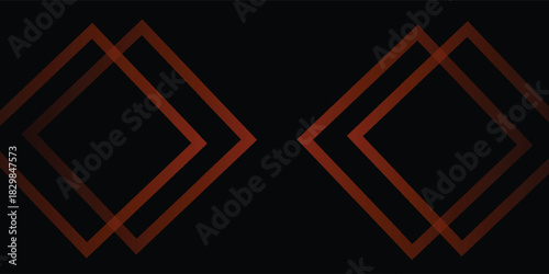 Desain futuristik latar belakang hitam gelap dengan panah oranye geometris 3D latar belakang tumpang tindih lapisan pola pada latar belakang gelap. Vektor eps10