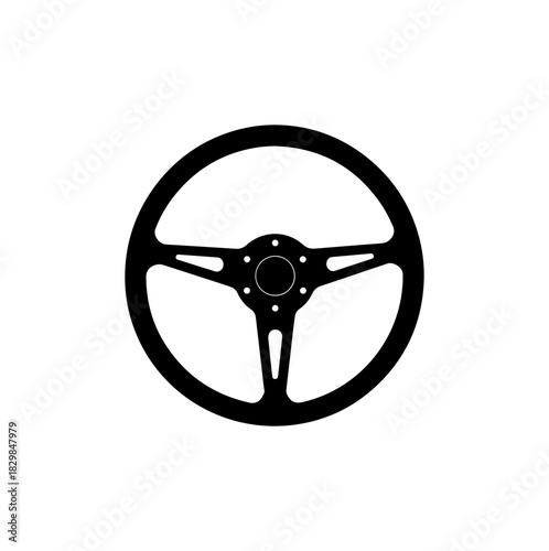 Classic Car Steering Wheel Icon