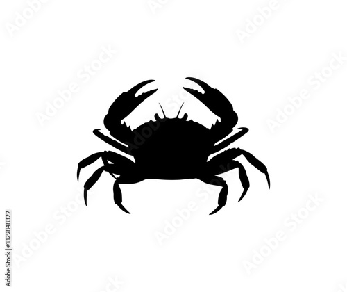 Black Crab Silhouette Icon