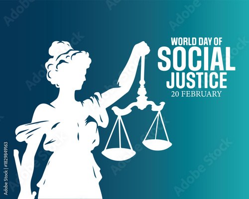 World day social justice vector image.