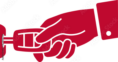 An Icon of a Hand Turning a Car Ignition Key