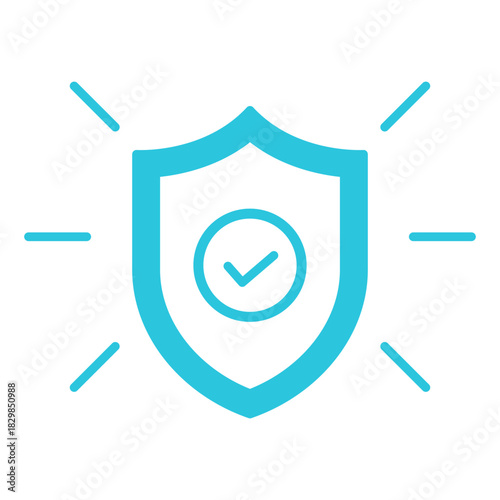 Guard, Shield, Trust icon. Isolated on white background. Blue icon