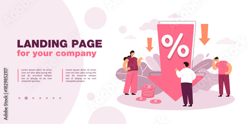 Down arrow with percentage decrease