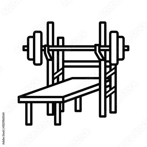 Bench Press with Barbell Icon