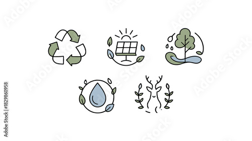 Eco-friendly Icons.