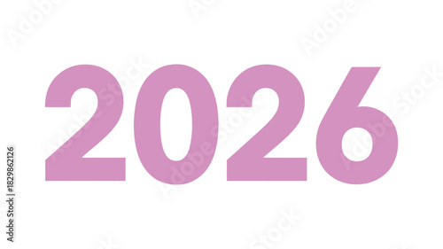 The year 2026 displayed prominently in large, bold, light purple font against a clean