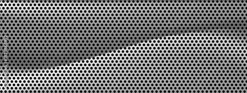 Metal mesh with dot and hole for texture or steel. Background pattern with grill and seamless and mesh. Metal with dot and grid for iron or silver, vent with hard and grunge for design or gray.