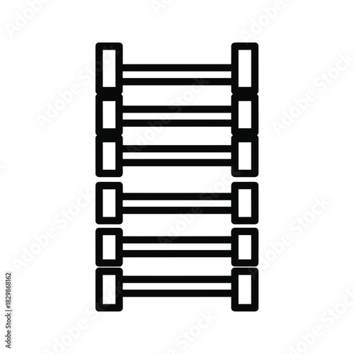 Simple Fence or Railing Icon