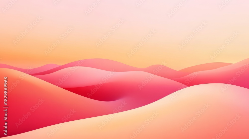 Fototapeta premium Pink and yellow background with smooth gradient transition for creative design projects