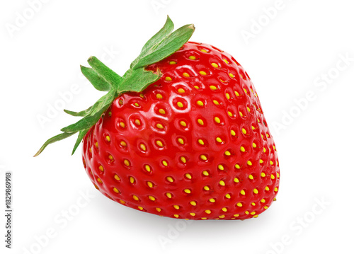 strawberry isolated on white background. macro. clipping path