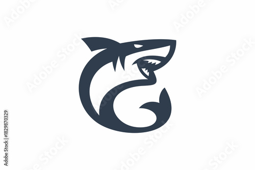 Letter G Shark Logo 